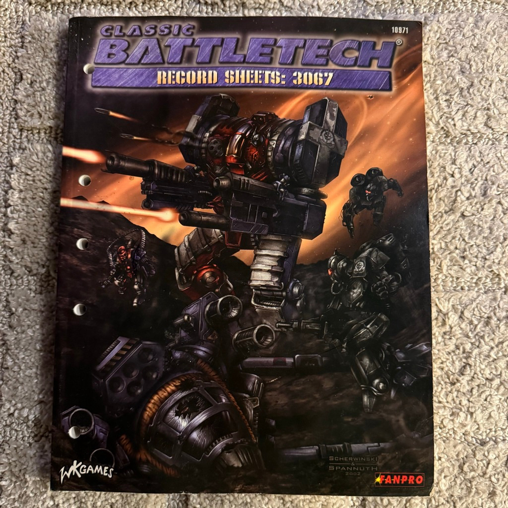 Classic BattleTech Record Sheets 3067 FanPro 2002 ISBN 3890649718 Excellent RPG